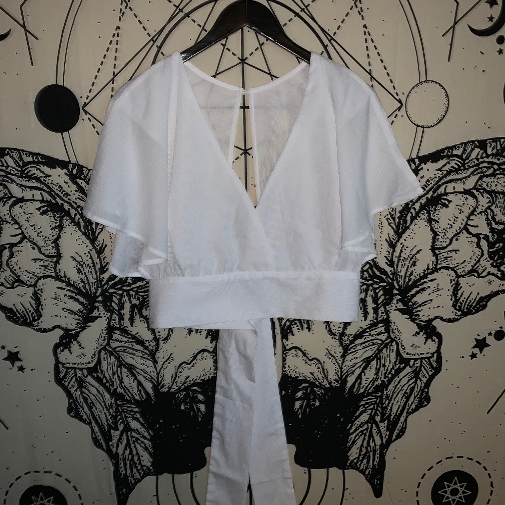 Tie Back Chiffon Blouse